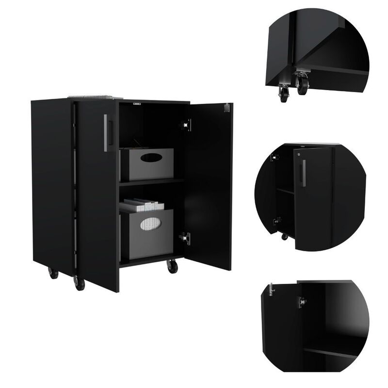 DEPOT E-SHOP Rushville Base Double Door Cabinet, Three Drawers