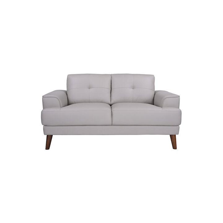 Porter Designs Anzio Top Quality Leather Loveseat, Cream