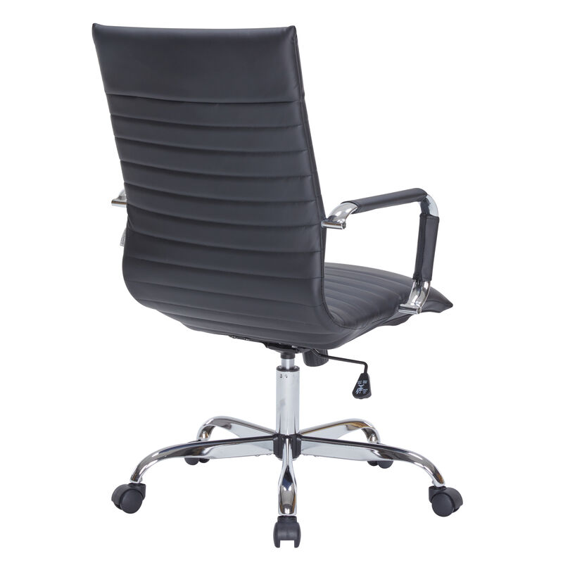 LeisureMod Harris Modern Adjustable Office Executive Swivel Chair High-Back Task Office Chair
