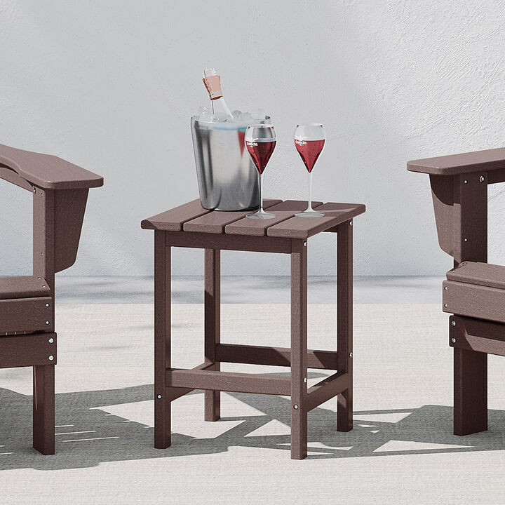 WestinTrends Westintrends 14" square outdoor Side table for Adirondack chair