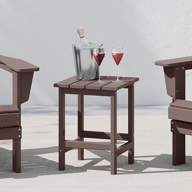 WestinTrends Westintrends 14" square outdoor Side table for Adirondack chair