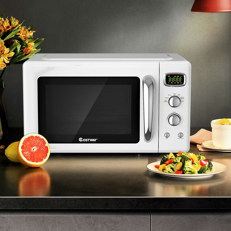 0.9 Cu.ft Retro Countertop Compact Microwave Oven