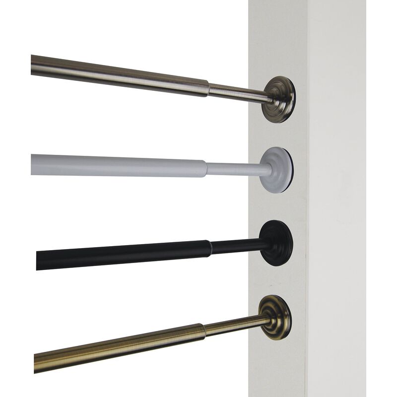 Versailles 1/2" Diameter Mini Tension Rod - 36x54", Brushed Nickel