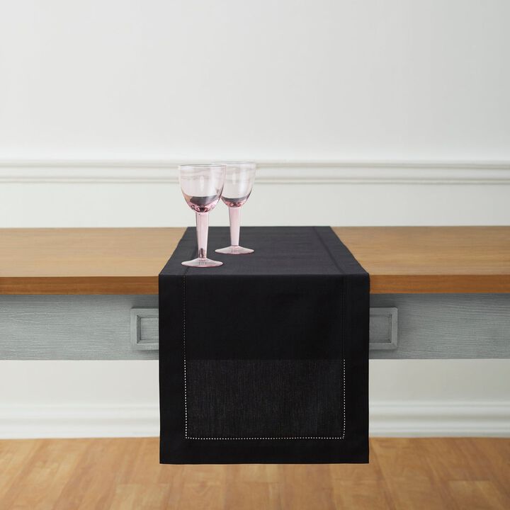 Solino Home Cotton Linen Hemstitch Table Runner