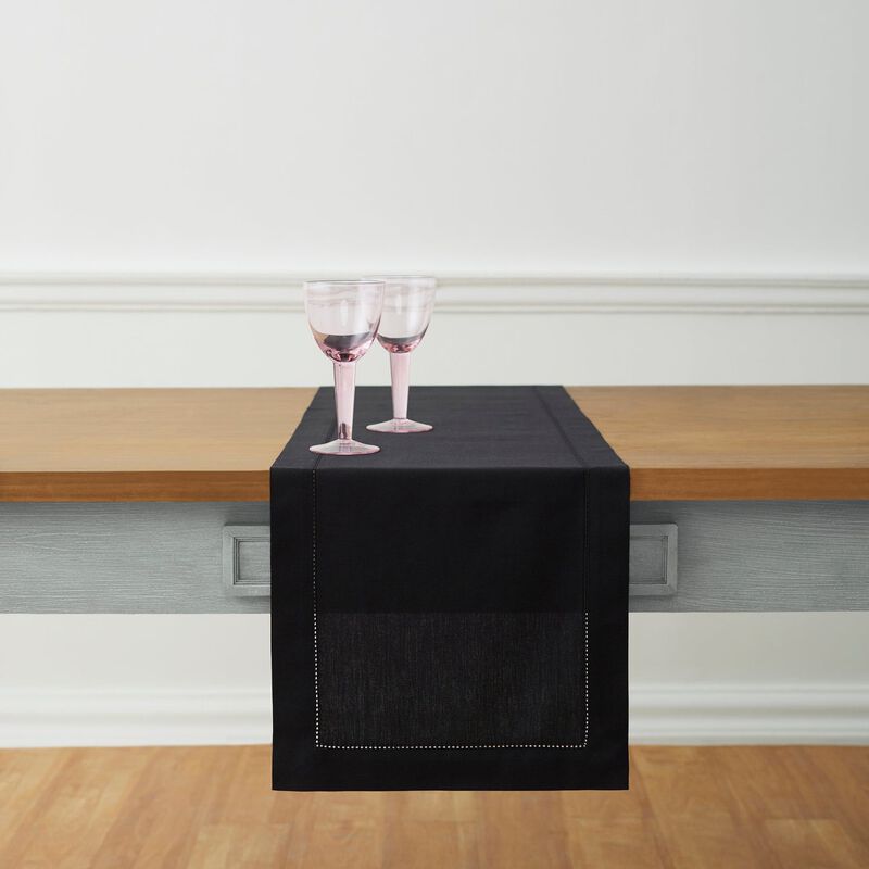 Solino Home Cotton Linen Hemstitch Table Runner