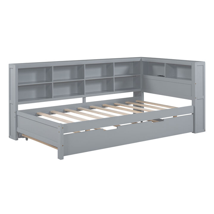 Merax Modern DayBed Bed Frame with Trundle
