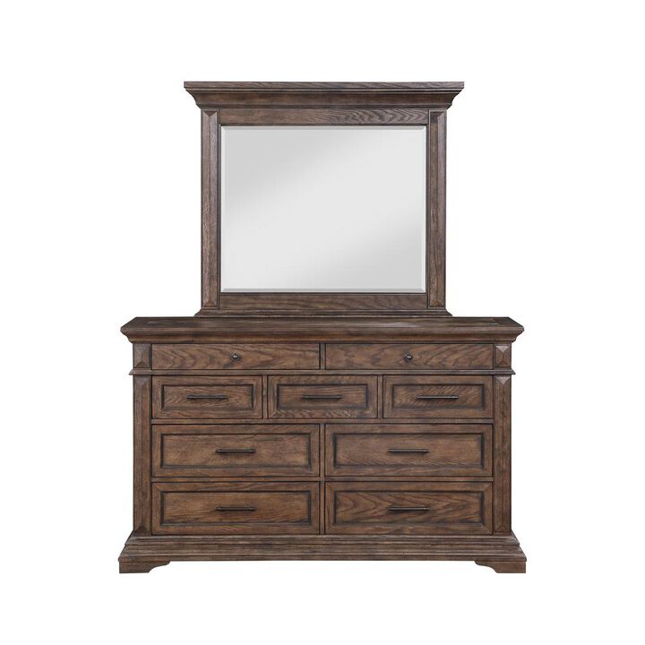 New Classic Furniture Furniture Mar Vista Traditional Solid Wood Dresser in Walnut