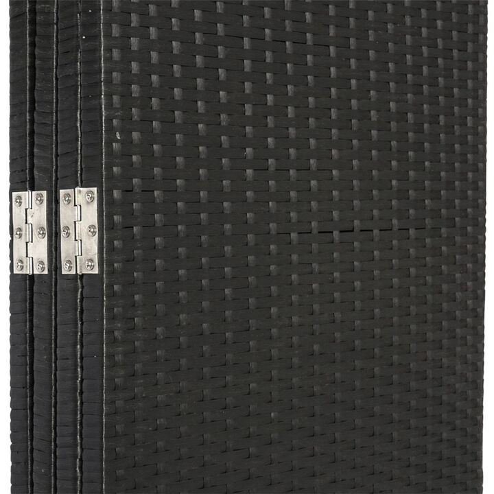 Legacy Decor 3 Panels Patio Outdoor Privacy Screen Room Divider Partition Brown Resin Wicker Weather Resistant