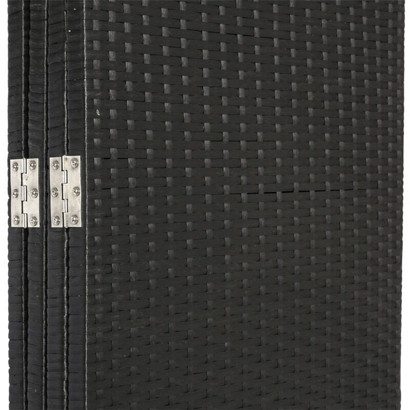 Legacy Decor 3 Panels Patio Outdoor Privacy Screen Room Divider Partition Brown Resin Wicker Weather Resistant