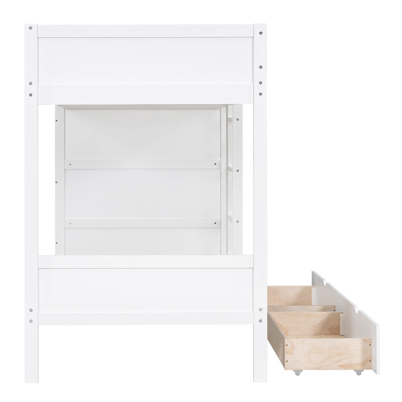 Merax Storage Bunk Bed With 2 Drawers