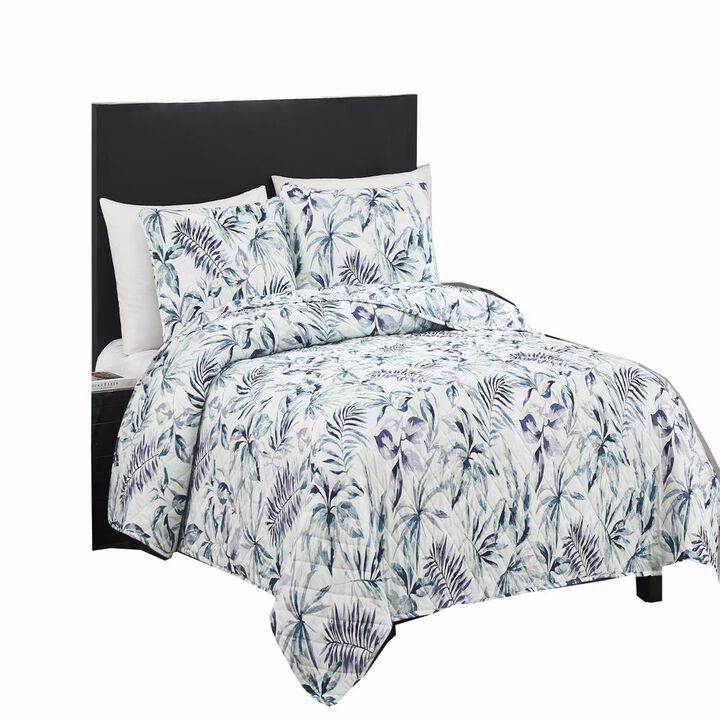 RT Designers Collection Melrose Sophia 3-Pieces Elegant Stitched Quilt Set OB Queen Multicolor