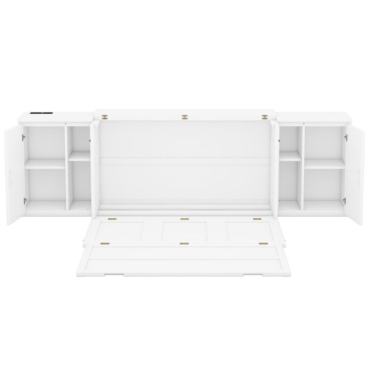 Merax Murphy Bed Cabinet with Shelves