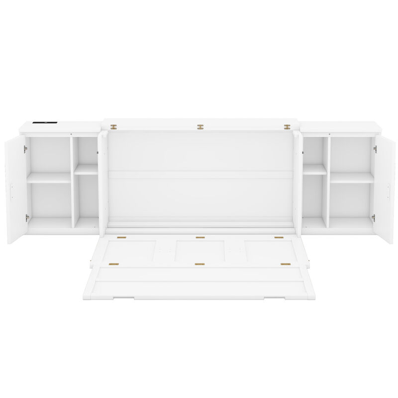 Merax Murphy Bed Cabinet with Shelves