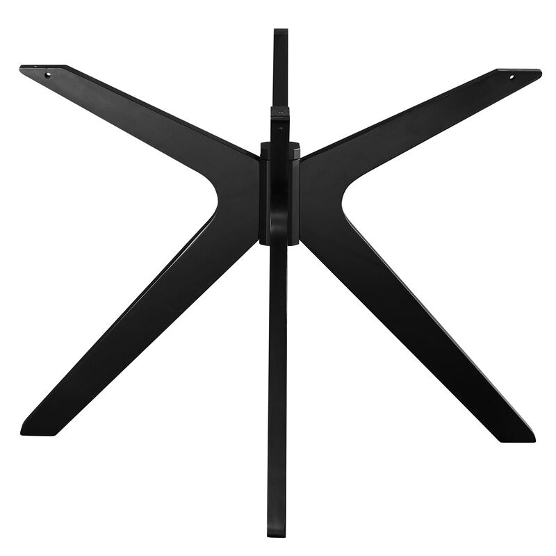 Modway - Traverse 50" Round Performance Artificial Marble Dining Table Black White