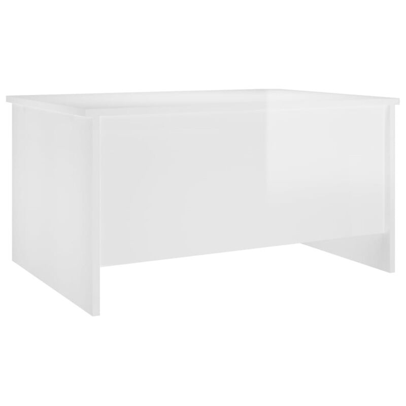 vidaXL Coffee Table High Gloss White 31.5"x21.9"x16.3" Engineered Wood