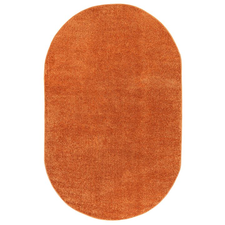 Haze Solid Low-Pile Red Area Rug