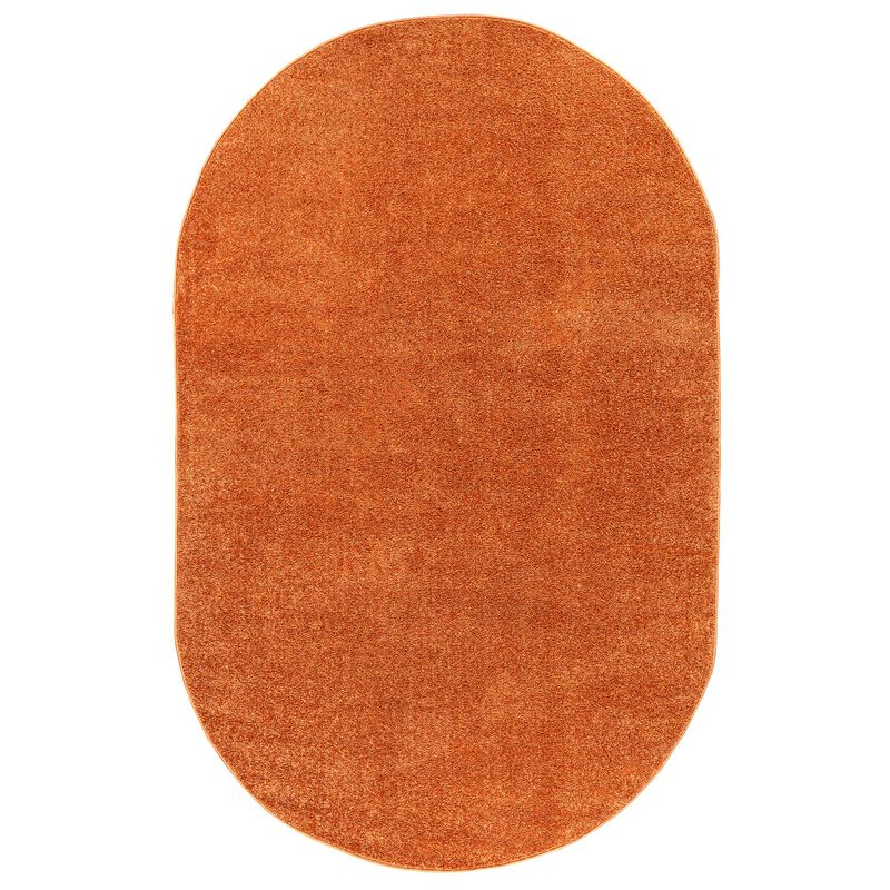 Haze Solid Low-Pile Red Area Rug
