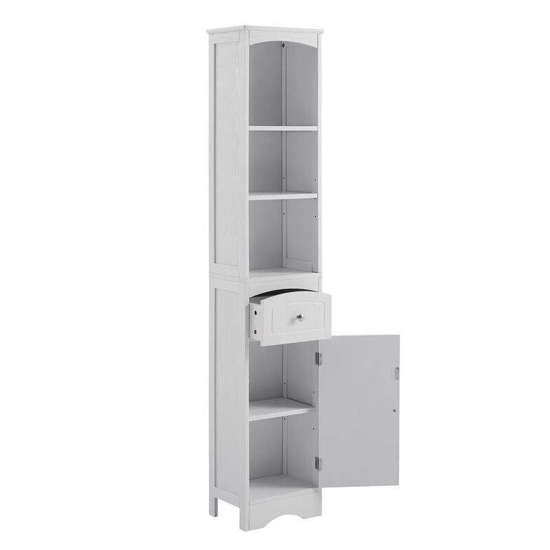 Freestanding Bathroom Storage Cabinet with Drawer and MDF Construction