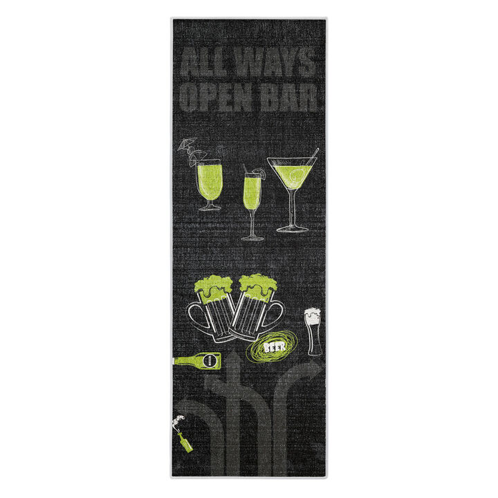 SUSSEXHOME Non Skid 70 % Cotton Washable Kitchen Runner Rug - 20 x 59 Inches