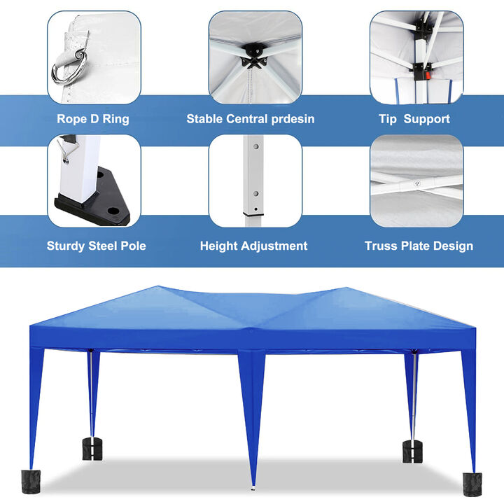 Pop Up Canopy Outdoor Portable Party Folding Tent with 6 Removable Sidewalls and Carry Bag