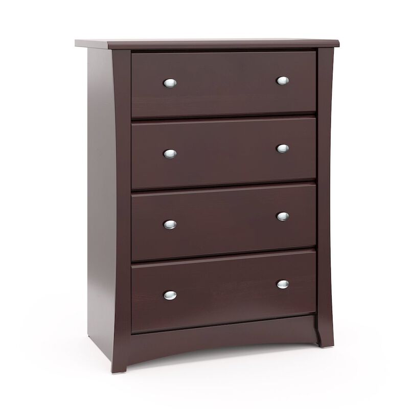 Storkcraft Crescent 4 Drawer Chest (Espresso) – GREENGUARD Gold Certified
