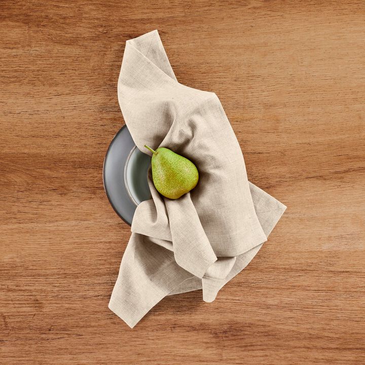Solino Home 100% Pure Linen Cloth Napkins 20 x 20 Inch Set of 4 | Diana Dinner Napkins