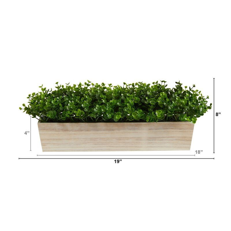 Hivvago 19" Eucalyptus Artificial Plant in Decorative Planter