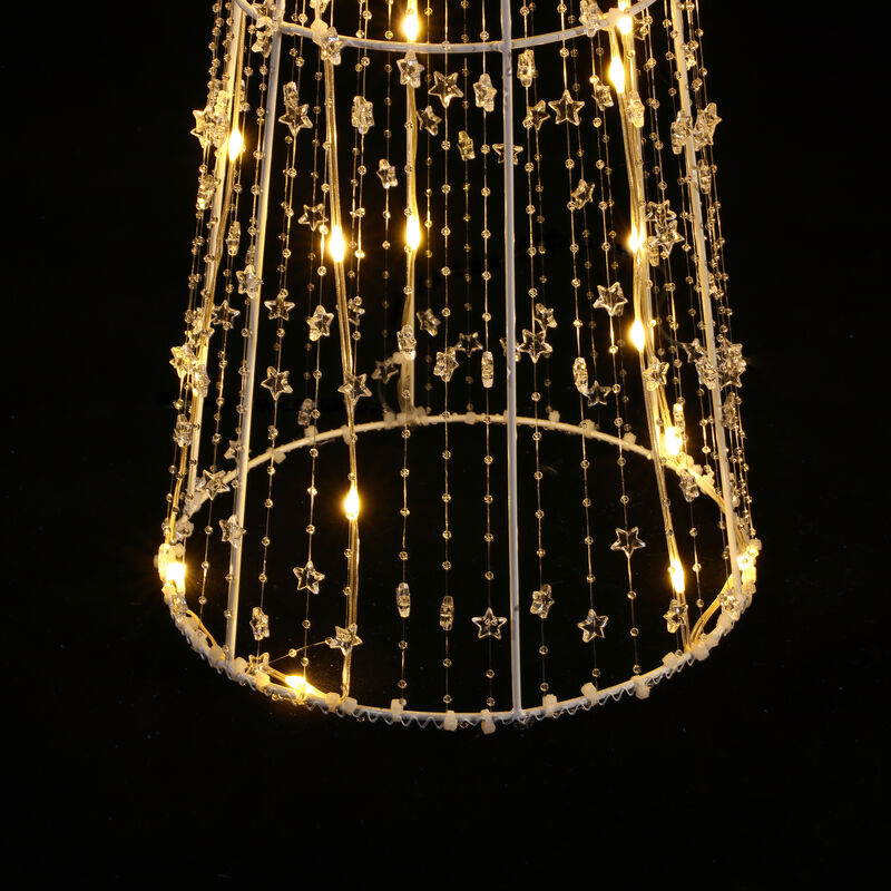 LuxenHome Set of 3 Lighted Trees Indoor and Outdoor Holiday Decoration