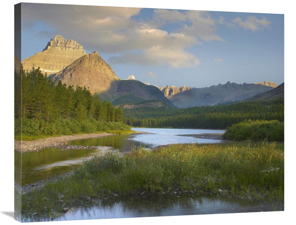 Mount Wilbur at Fishercap Lake, Glacier National Park, Montana-Canvas Art-35x28