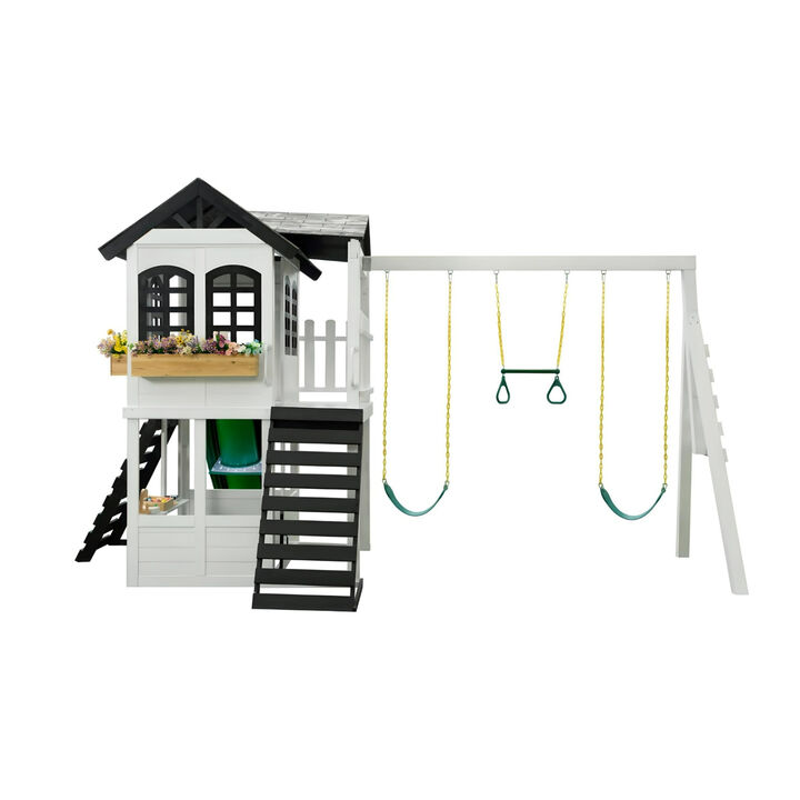 Reign Two Story Playhouse with Reign Swing Attachment