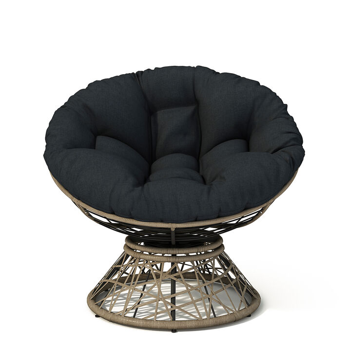 Merax 360 Degree Swivel Ergonomic Wicker Chair