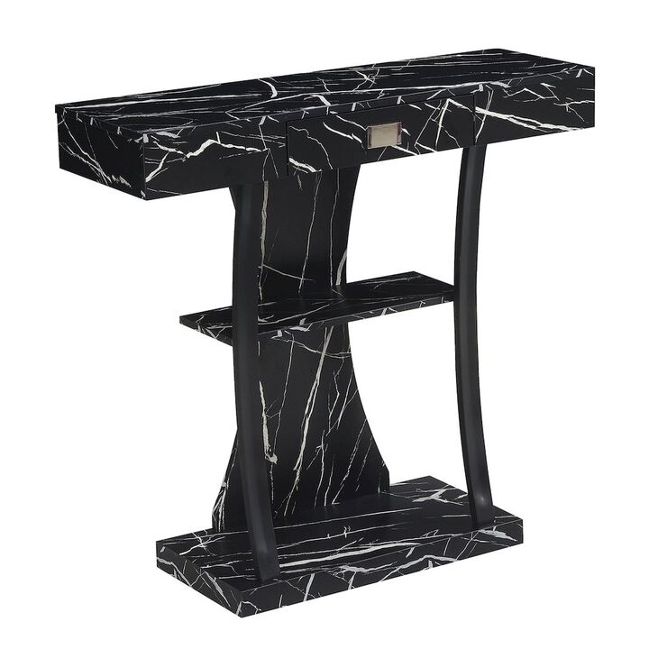 Convenience Concepts Newport 1 Drawer Harri Console Table with Shelves
