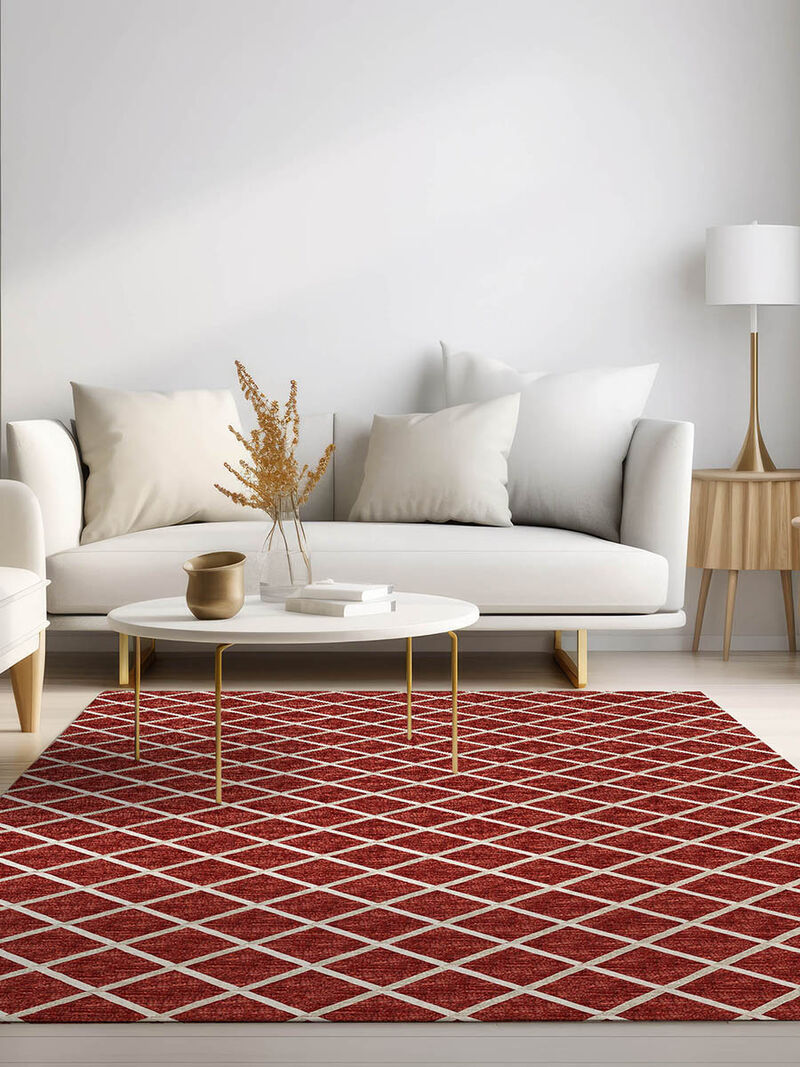 York YO1 Red 3' x 5' Rug