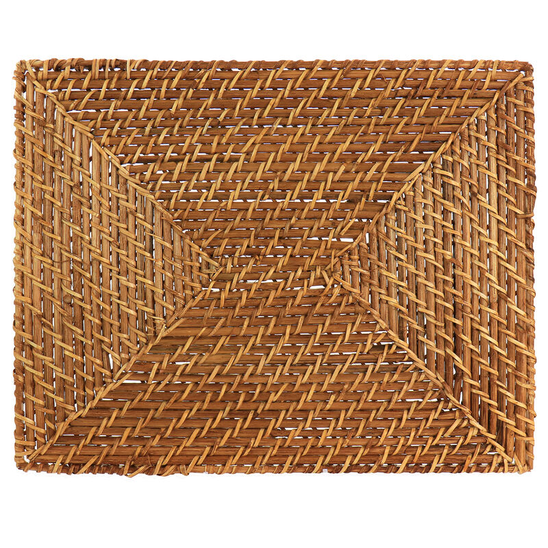 Martha Stewart 16 Inch Rattan Woven Rectangular Placemat in Brown