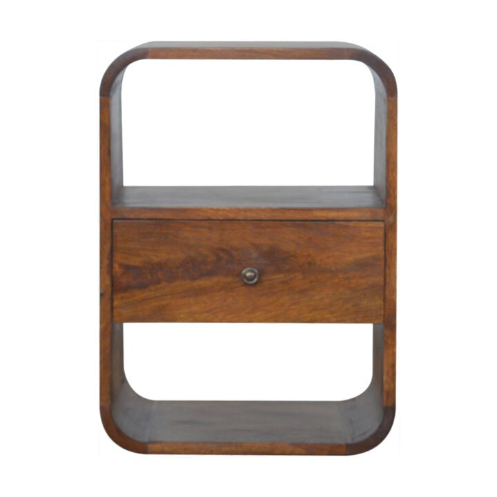 Artisan Furniture Chestnut Curved Edge 1 Drawer Nightstand
