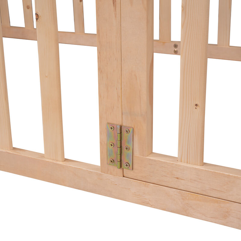 Merax Wood  Daybed Frame with Fence