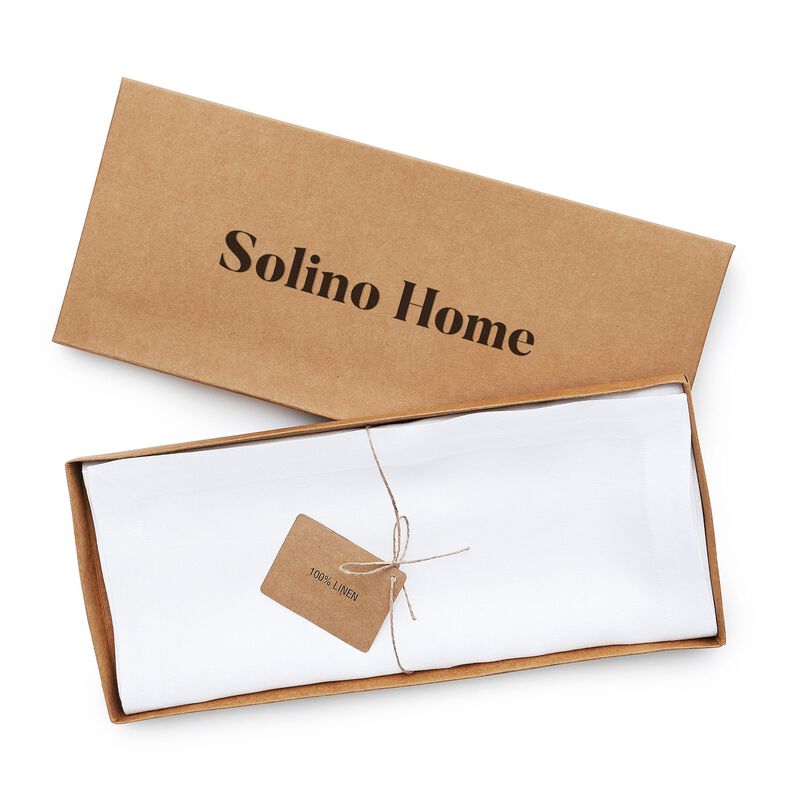 Solino Home 100% Pure Linen Table Runner | Fete for Valentine;s
