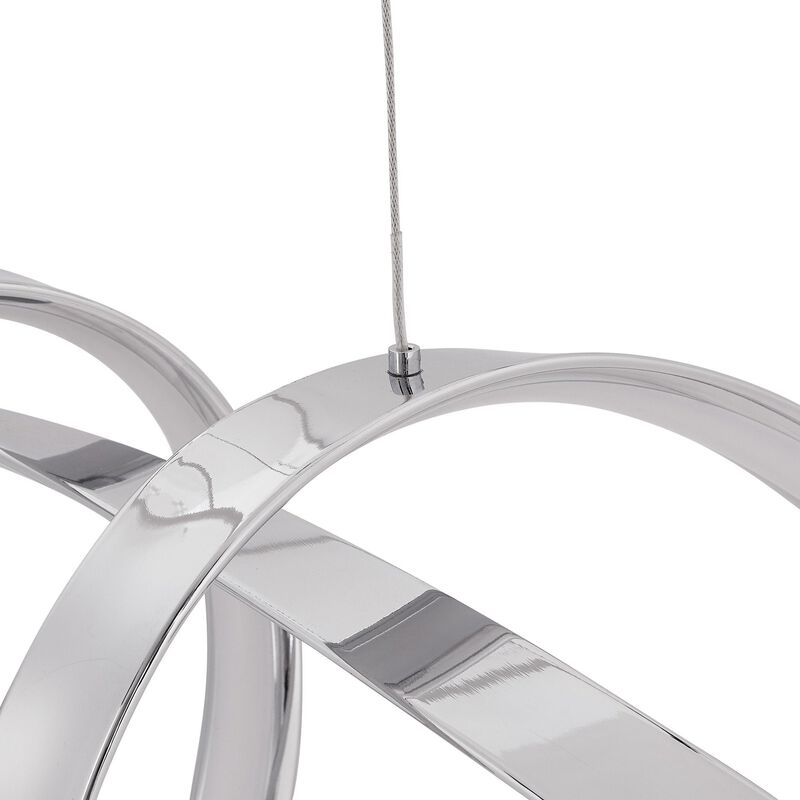Lisbon Chandelier Chrome Metal Integrated LED Dimmable