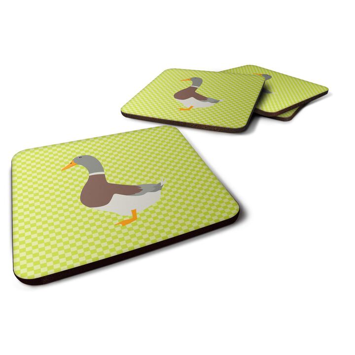 Caroline's Treasures Saxony Sachsenente Duck Green Decorative coasters, 3.5, Multicolor