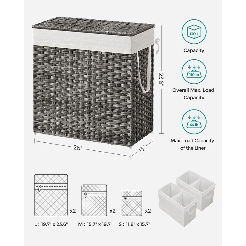 Collapsible Laundry Hamper Space-Saving Design with Easy-to-Carry Handles