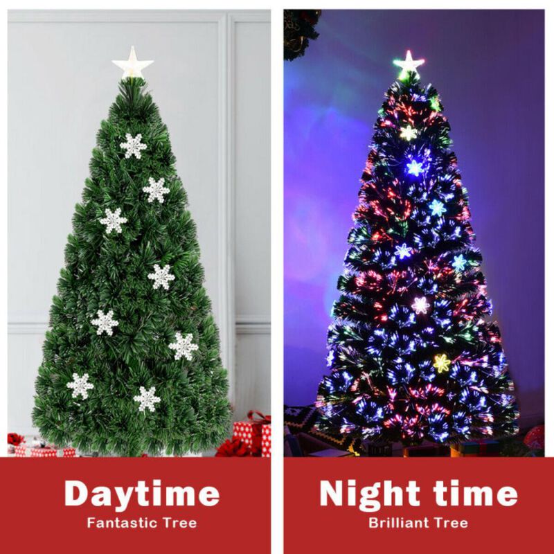 LED Optic Artificial Christmas Tree with Snowflakes