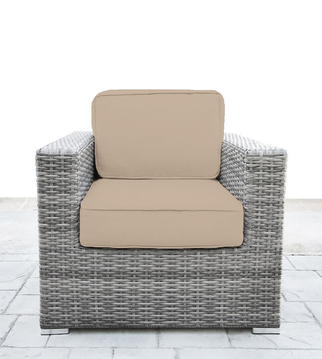 Living Source International Fully Assembled Patio Chair with Cushions (Sunbrella Beige)