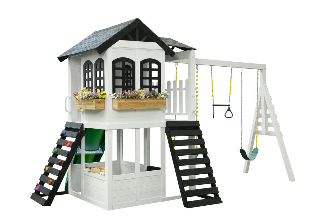 Reign Two Story Playhouse with Reign Swing Attachment