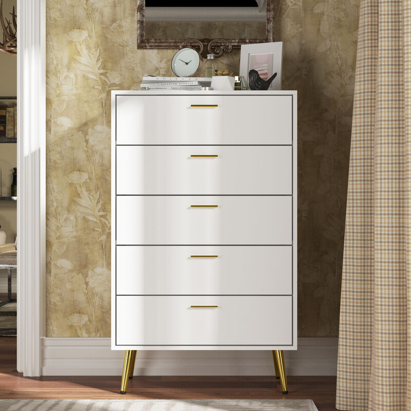 27.4'' W 5-Drawer  Chest for Bedroom And Living room