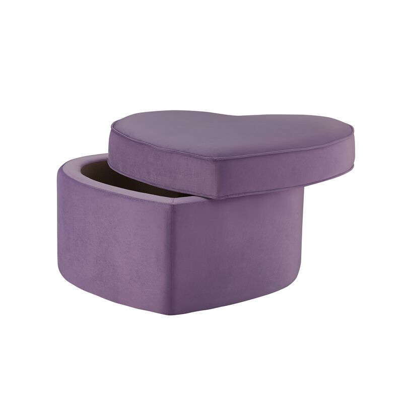 Rustic Manor Yasin Velvet/Linen Storage Ottoman