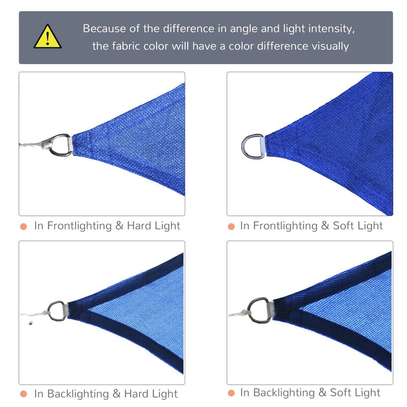 Azure Overhead Shield: 20'x16' Blue UV-Protective Rectangular Shade Sail