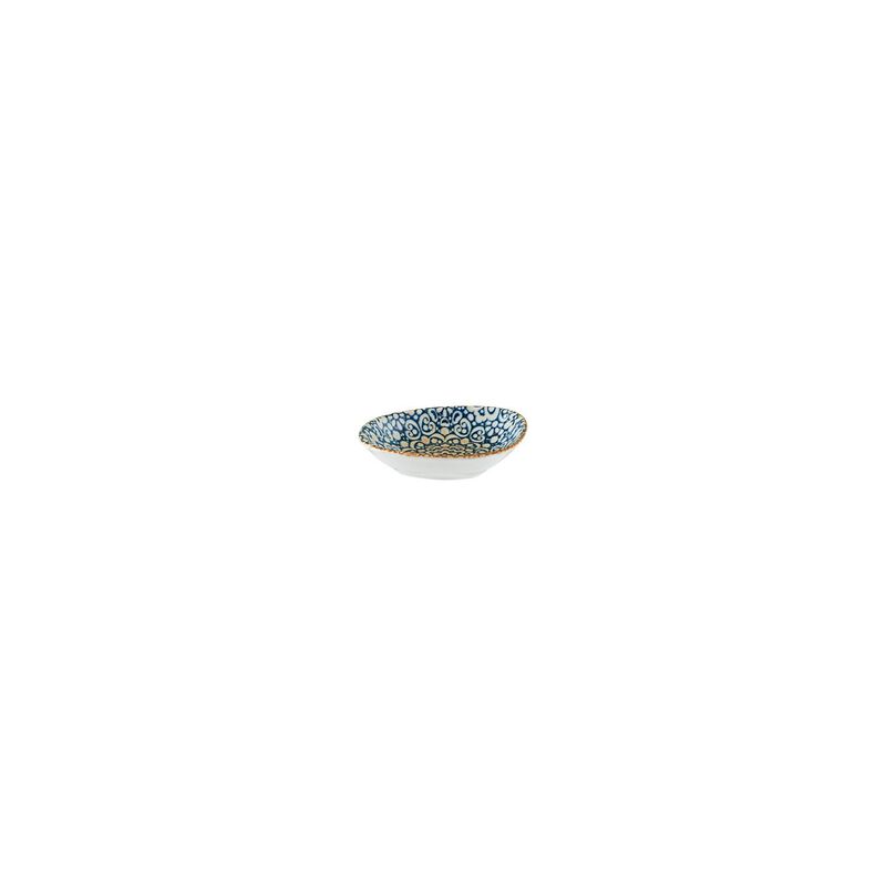 Alhambra 4" x 3" x h:0.75" 1 oz. Organic Decorated Porcelain Bowl (Set of 4)