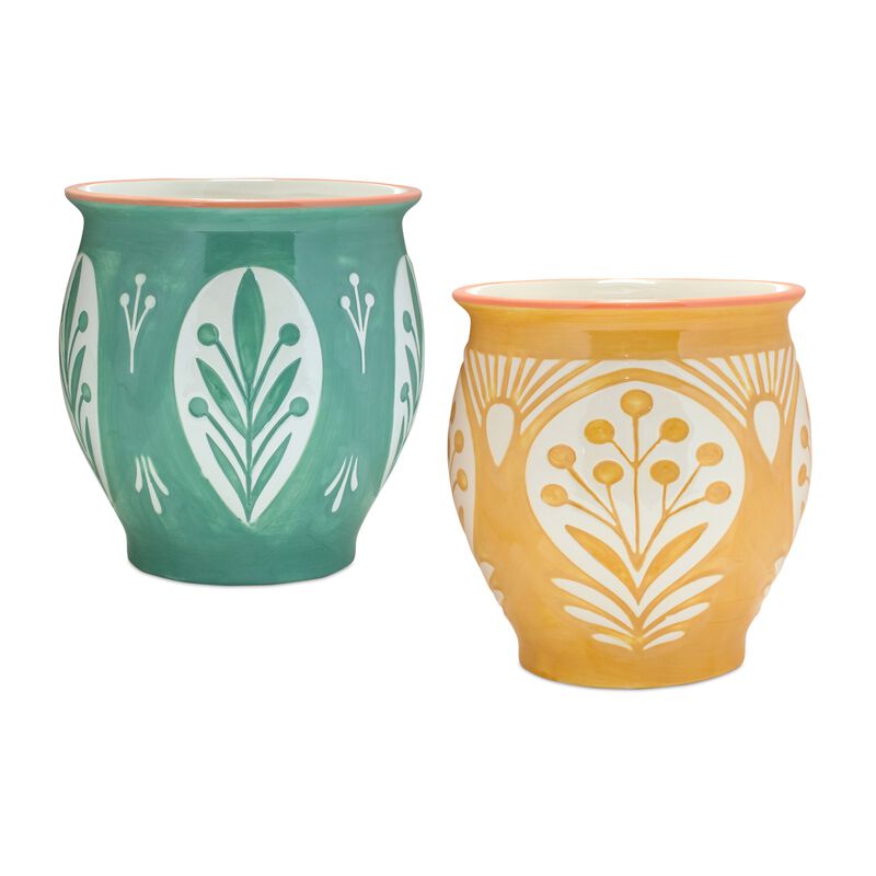 Decorative Ceramic Pot for Stylish Plant Display and Home Décor (Set of 2)