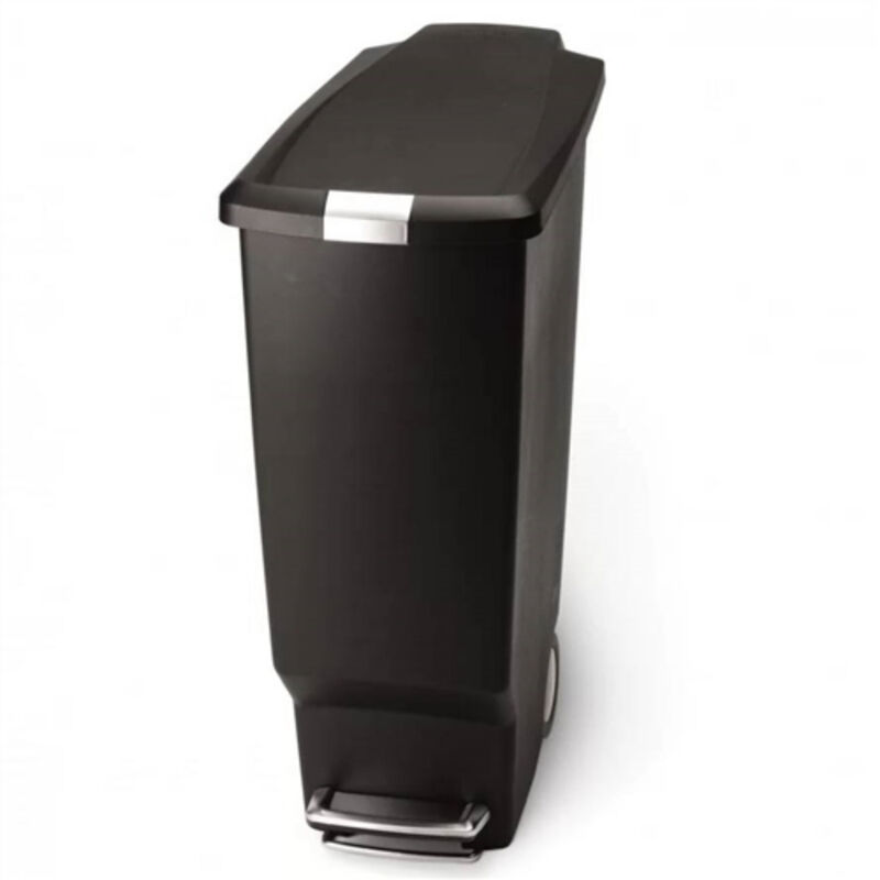 Space-Saving 10-Gallon Trash Can – Narrow Design with Easy Step-On Lid for Kitchen or Office