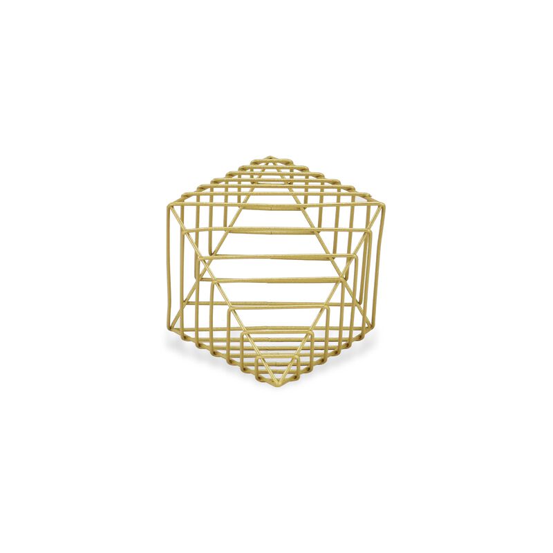 Brier Golden Diamond Shaped Decor Piece - Large